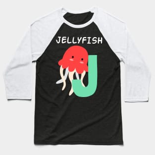 Jellyfish Alphabet J funny Baseball T-Shirt